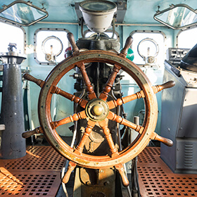 Antique boat interior