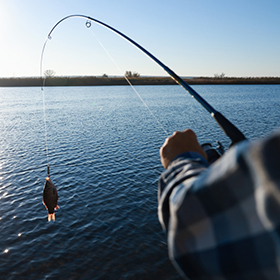 Man with a fishing rod