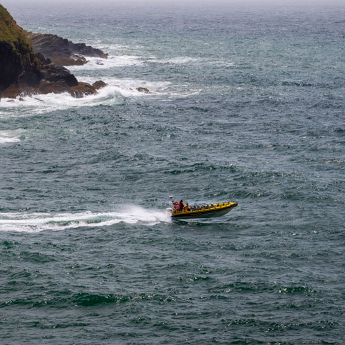 boat in rough waters