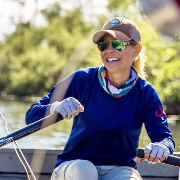 Woman boating